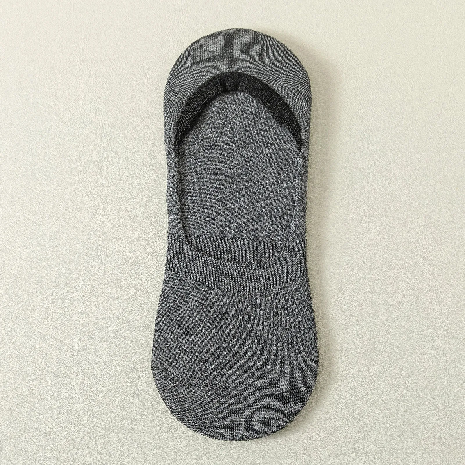 ROYALUCK 4 Pair Men's Cotton Silicone Non-Slip No Show Dress Socks