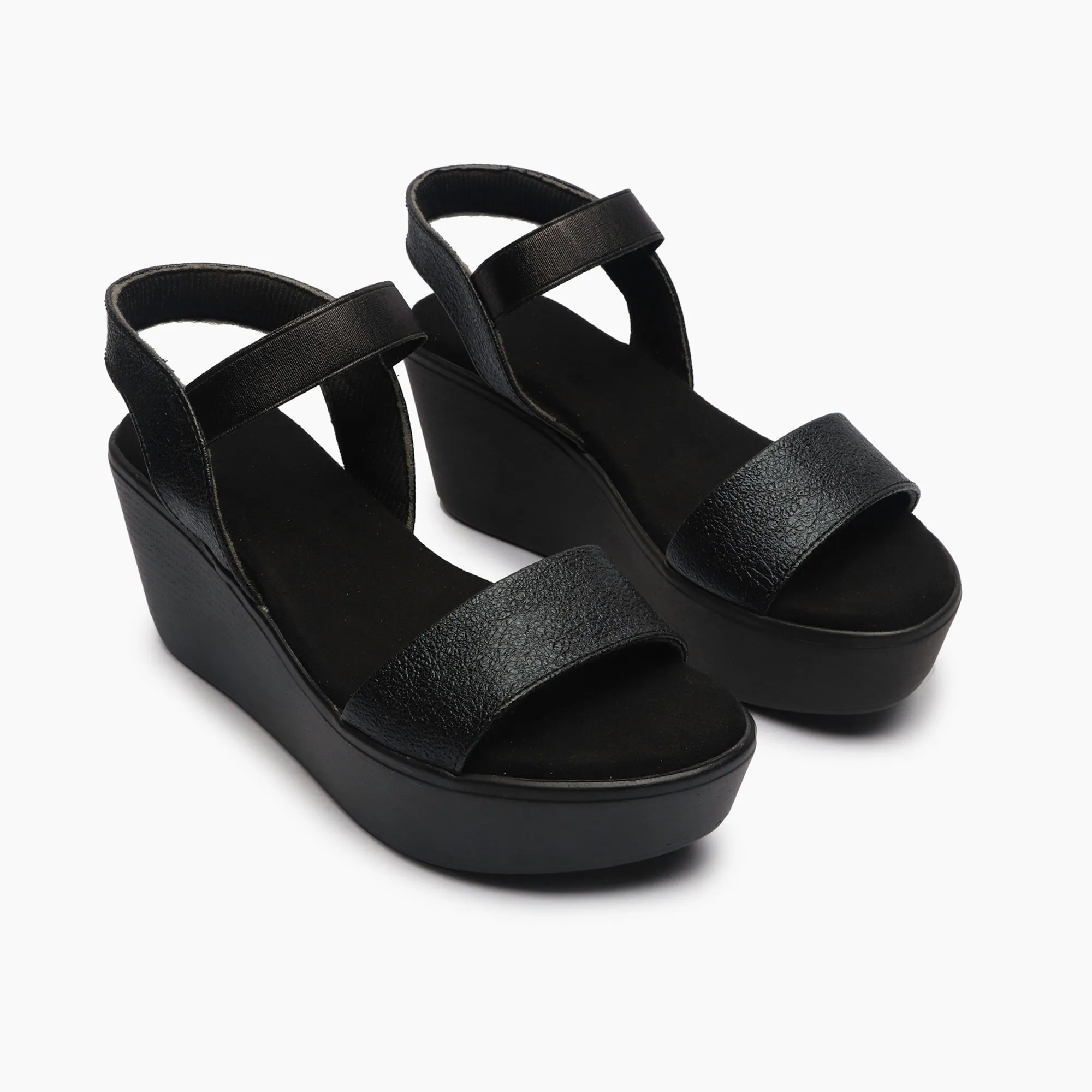 Shimmery Wedge Sandals