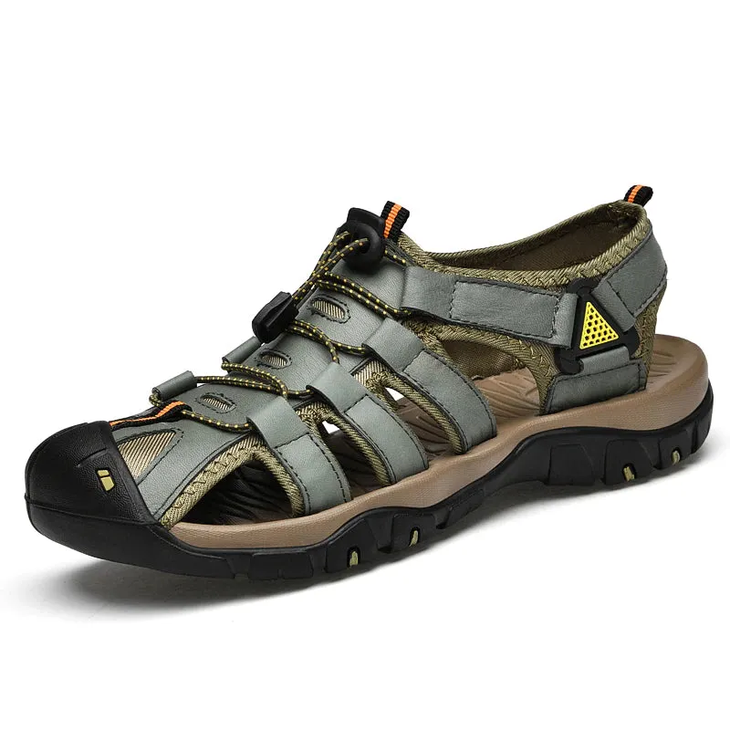 Soft Leather Roman Outdoor Men Sandals