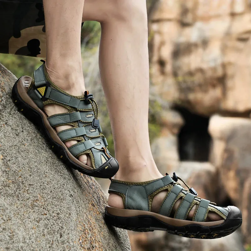 Soft Leather Roman Outdoor Men Sandals