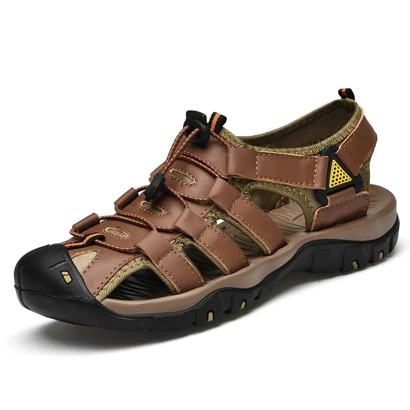 Soft Leather Roman Outdoor Men Sandals