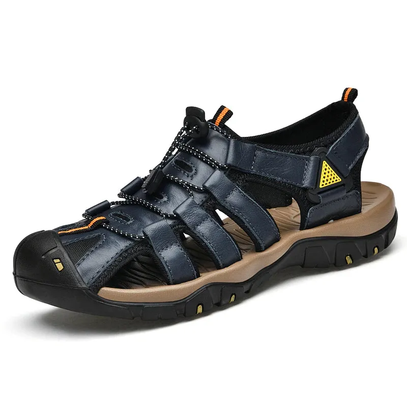 Soft Leather Roman Outdoor Men Sandals
