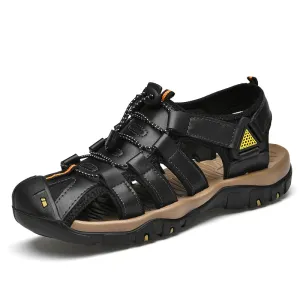 Soft Leather Roman Outdoor Men Sandals