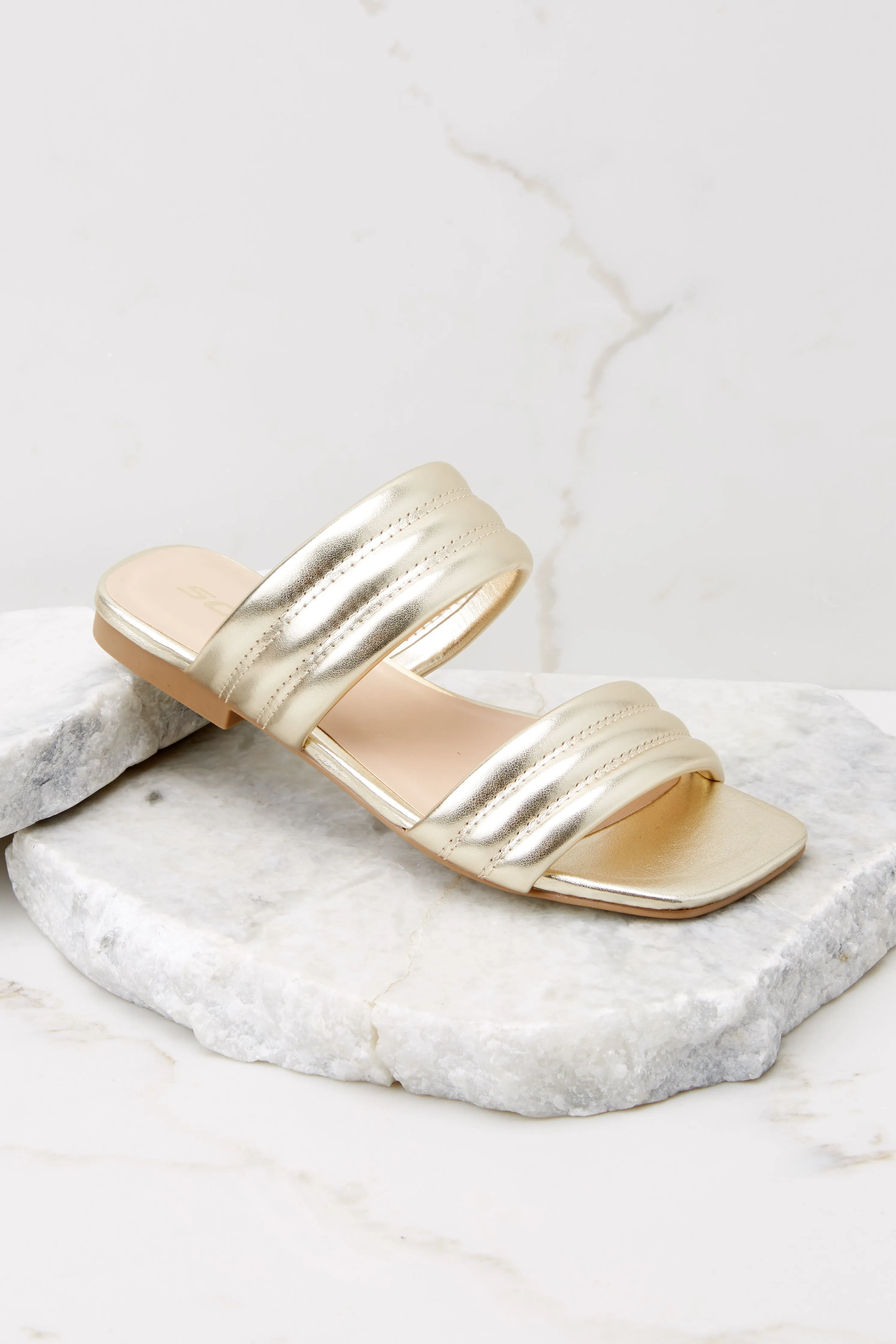 Strolling Along Gold Sandals