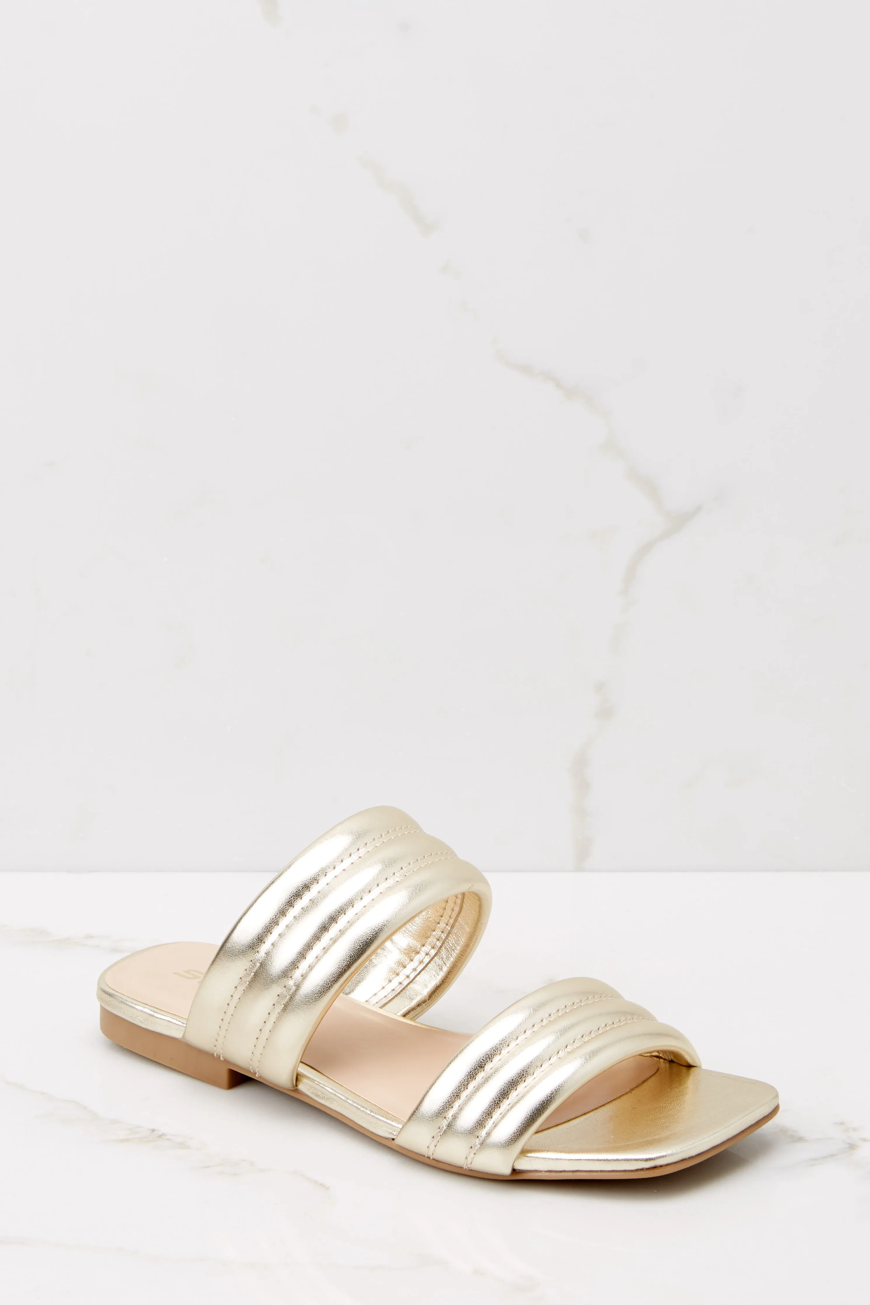 Strolling Along Gold Sandals