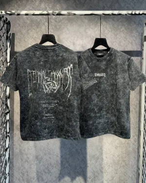 The Darkness Acid Wash Heavy Guage Oversized T-shirt