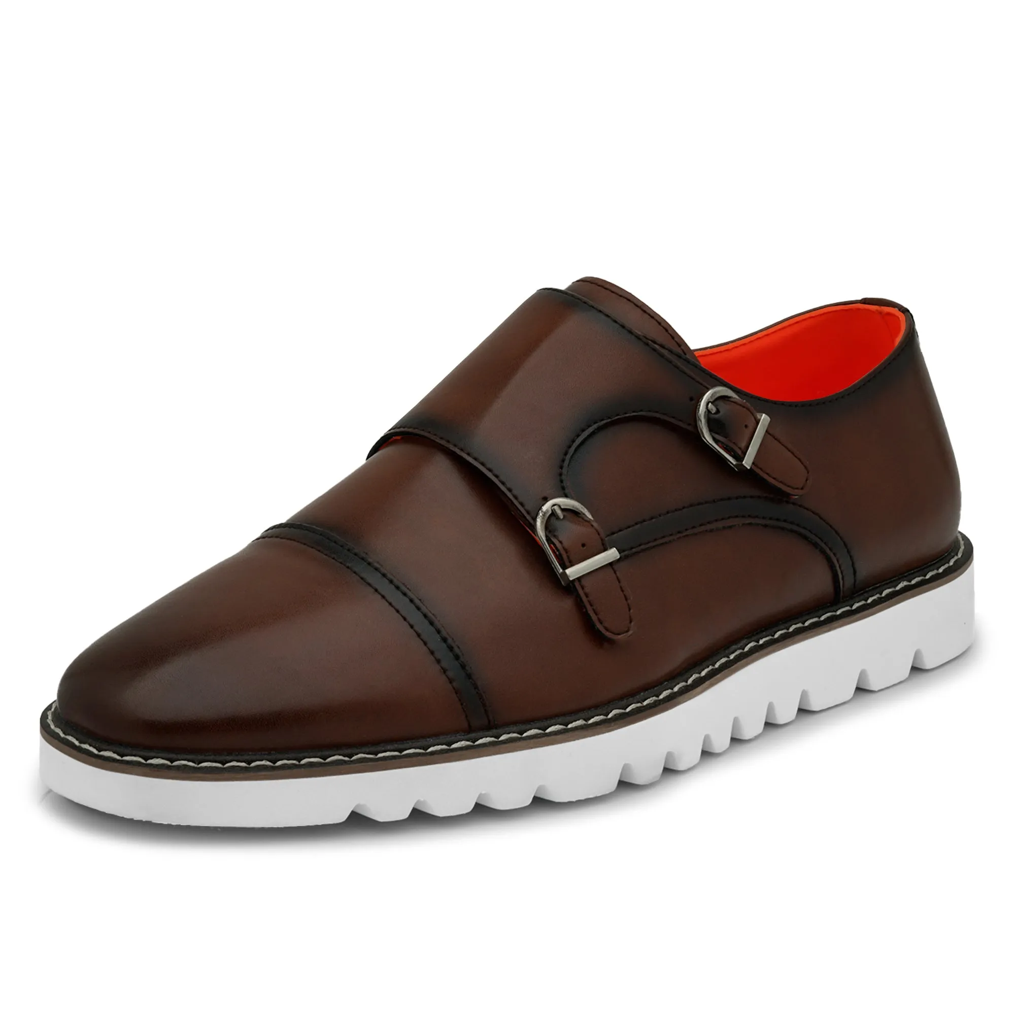 The Freshman L TAYNO Leather Monk Strap Oxford Sneaker