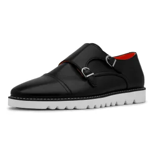 The Freshman L TAYNO Leather Monk Strap Oxford Sneaker