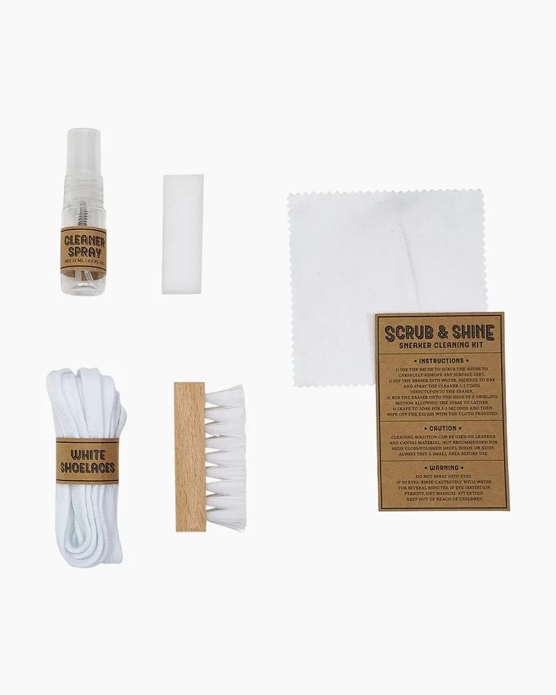 Two's Company Scrub and Shine Sneaker Cleaning Kit in Storage Tin Box