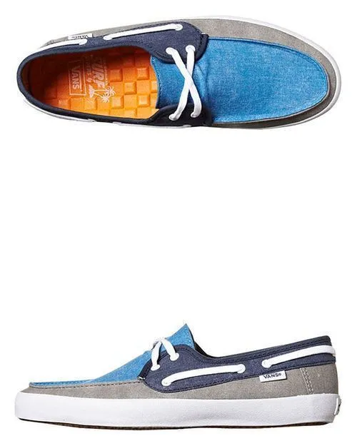 Vans Chauffeur (Washed) Tri-Tone Blue Gray  Womens Size 9 Casual Loafers