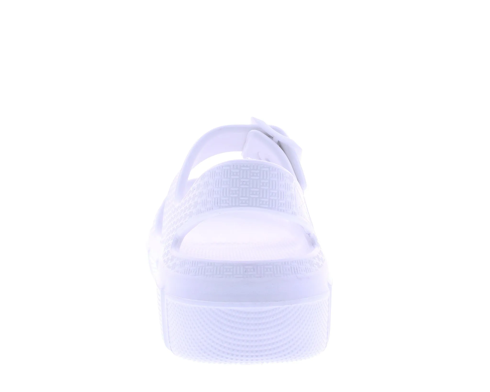 Women Embossed Double Buckle Sandal