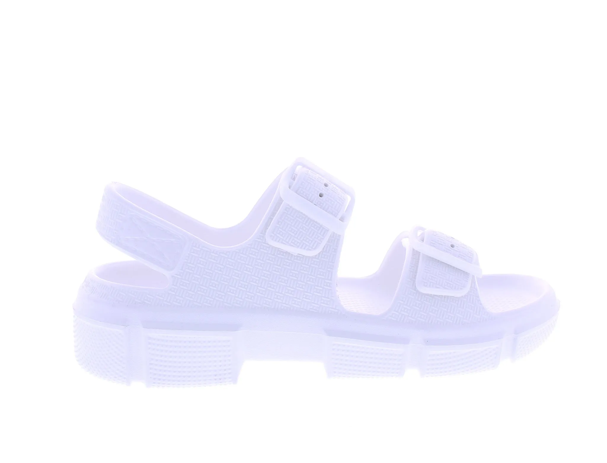 Women Embossed Double Buckle Sandal
