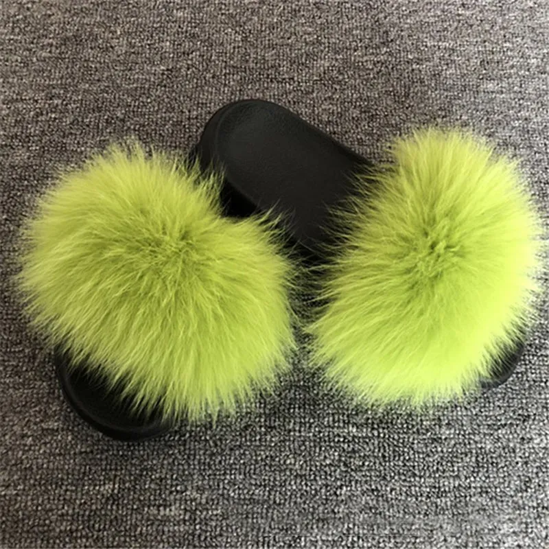 Women Summer Outdoor Furry Slide Sandals