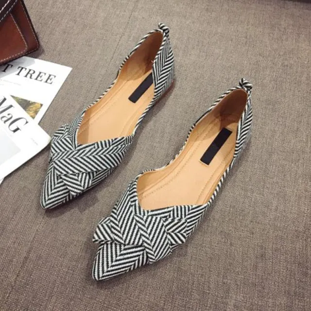 xiangtuibao  Fashion Flats for Women Shoes  Spring Summer Boat Shoes Pointed toe Casual Slip-on Shoes Elegant Ladies Footwear A1394